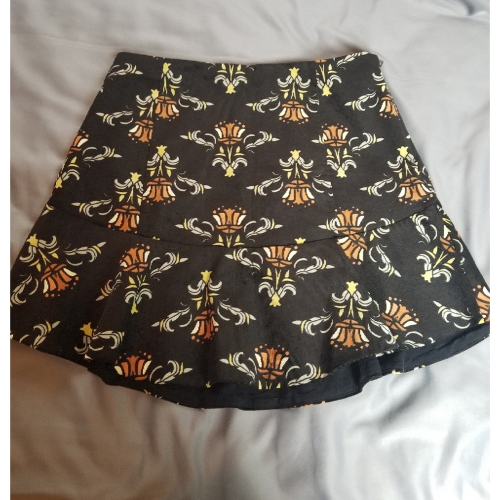 Free People Black & Multicolored Skirt